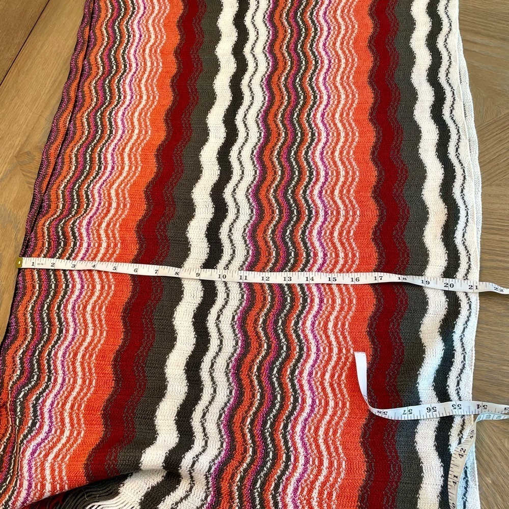 Missoni multicolor wave zig zag knit scarf - Picture 5 of 7